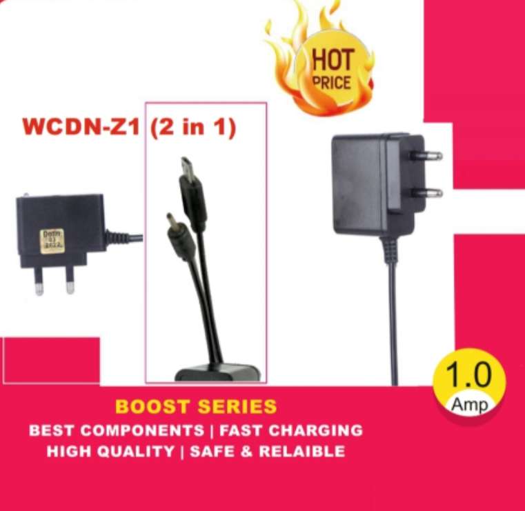 WCDN-Z1( 2 in 1) : 1.0 Amp Travel Charger