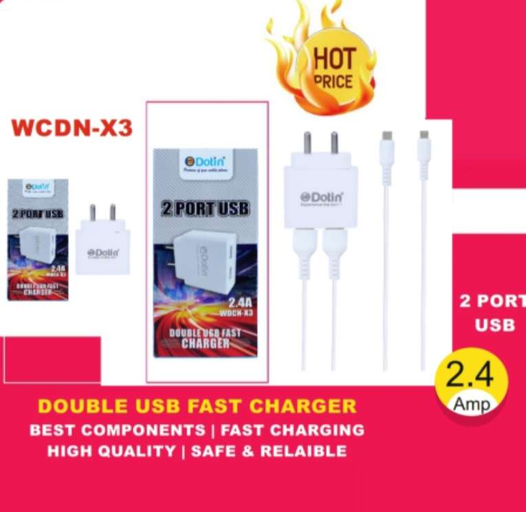 WCDN-X3 : 2.4 AMP WC + Data Cable