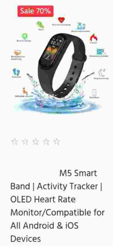 M5 SMART BAND ANDROID & IOS OLED WATCH